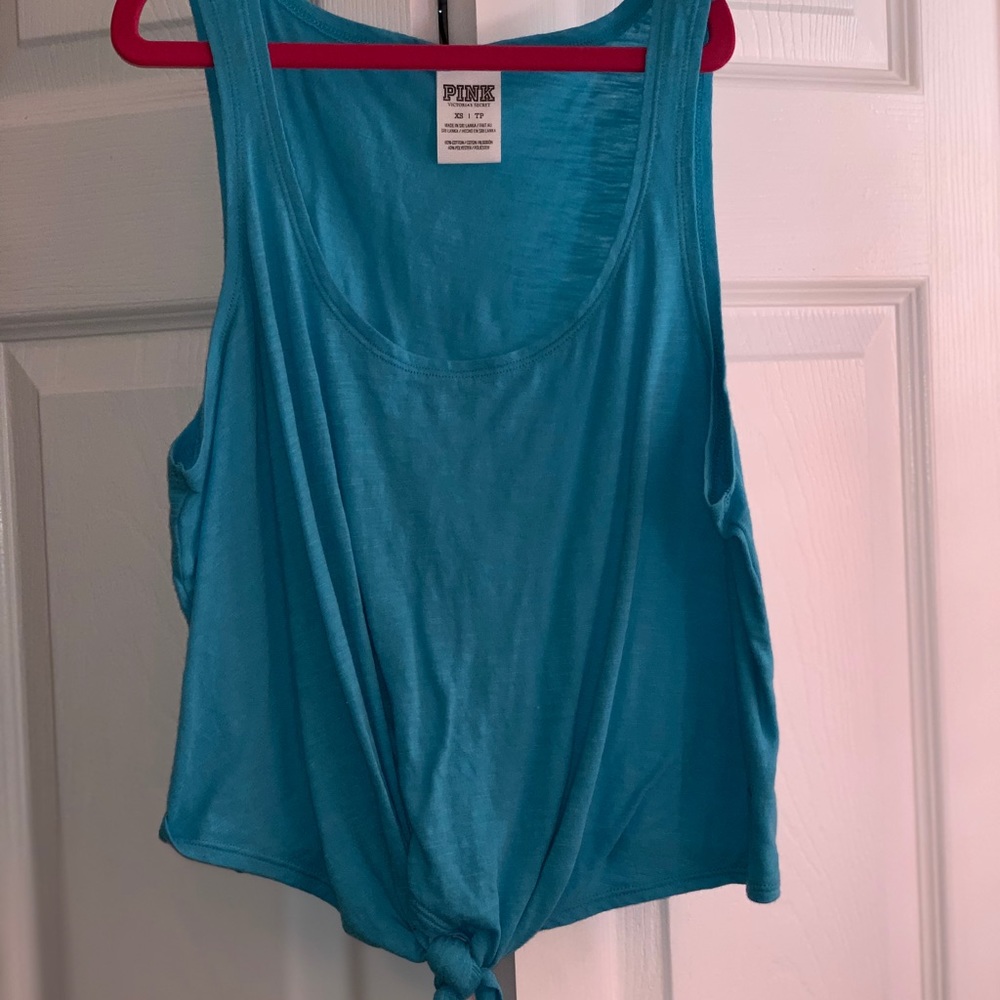 Blue Victoria’s Secret PINK tank top tie front